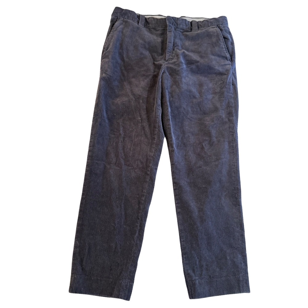 Brooks‎ Brothers Clark Fit Corduroy Pants Mens W36 L30 Gray Blue Straight Leg